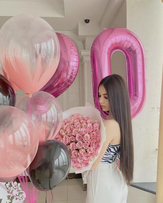 Pink 40 Inch 0 Number Balloons, 0 Decorations - Image 4