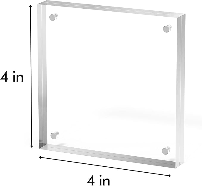 4x4 Acrylic Picture Frame 3 Pack, Desktop Display Decor Gift - Image 3