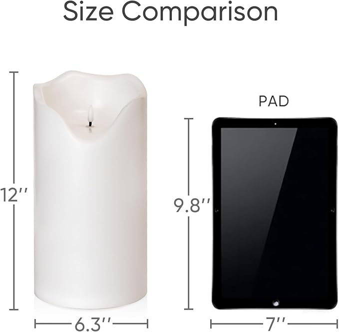 Homemory 6.3" x 12" Extra Large Outdoor Waterproof Candle - Image 3