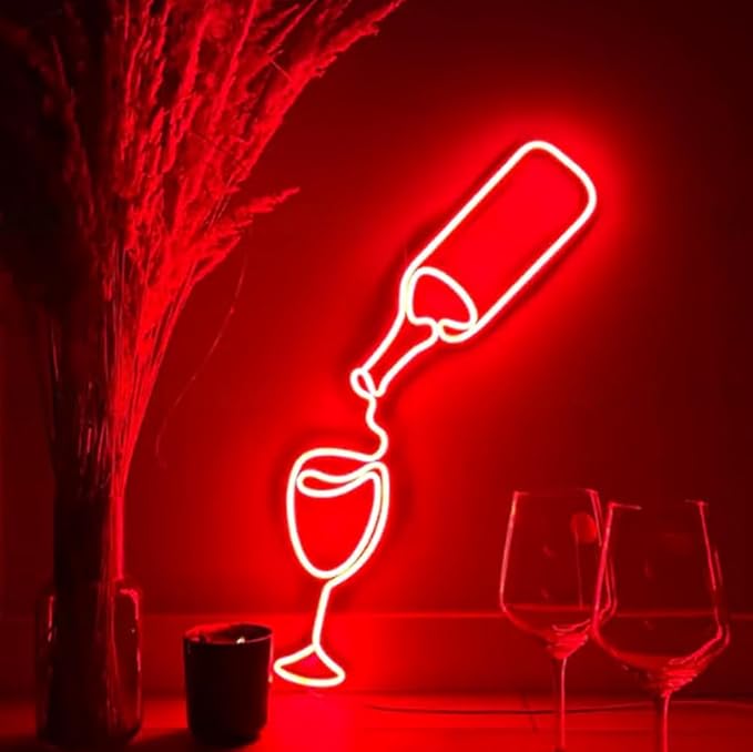 LED Wine Glass Neon Sign - Image 3