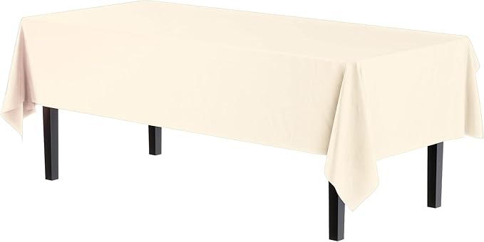 Party Solids 12-Pack Premium Plastic 54-Inch-by-108-Inch Rectangle Tablecloth - Image 2
