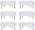 Fokitut 6 Pack Waterproof Round Tablecloth, 90 Inch, Stain Resistant and by BalsaCircle