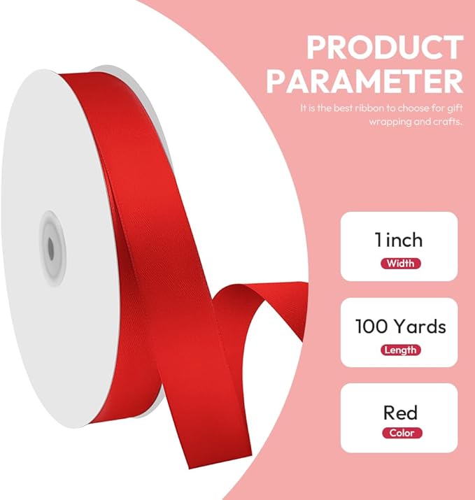 1" x 100 Yards Satin Ribbon - Image 2