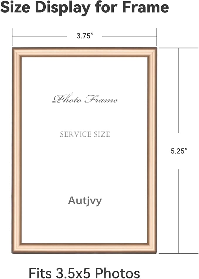 3.5x5 Picture Frames Gold - Image 2