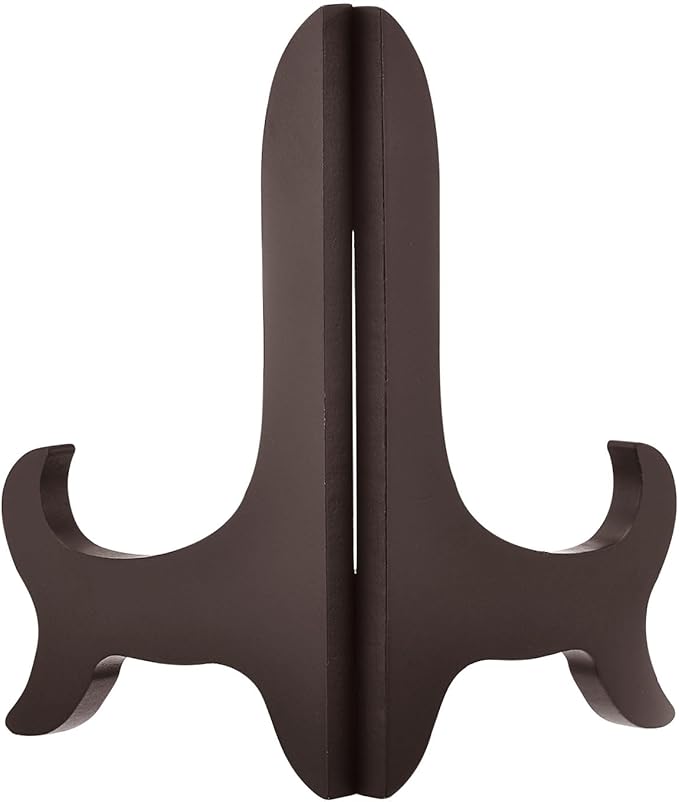 uxcell 6" Easel Plate Holder, Wooden Folding Display Stand Brown - Image 3