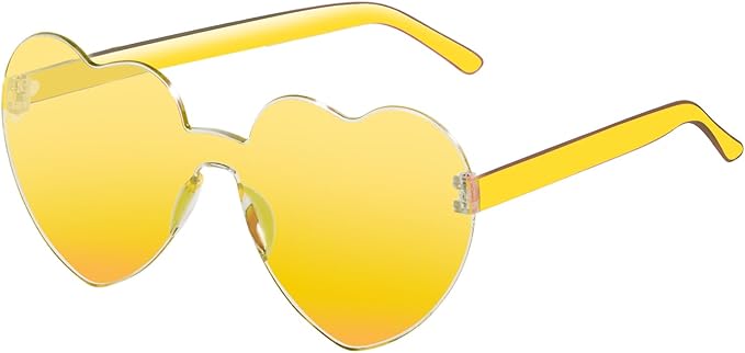 12 Pairs Heart Shaped Sunglasses by AGGKKY