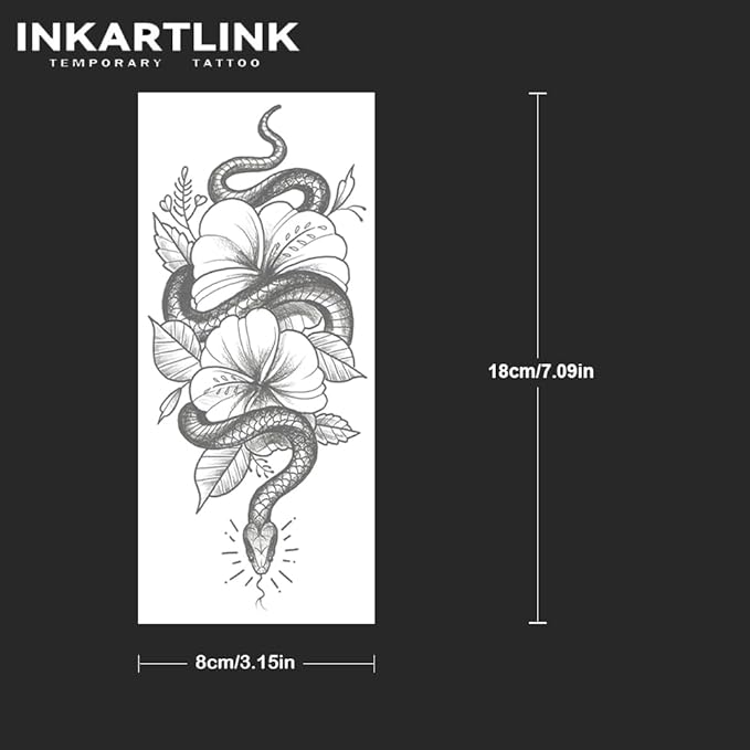 INKARTLINK Tattoo Tech, 2 Sheets Large Semi Permanent Tattoo, Temporary Tattoos - Image 4