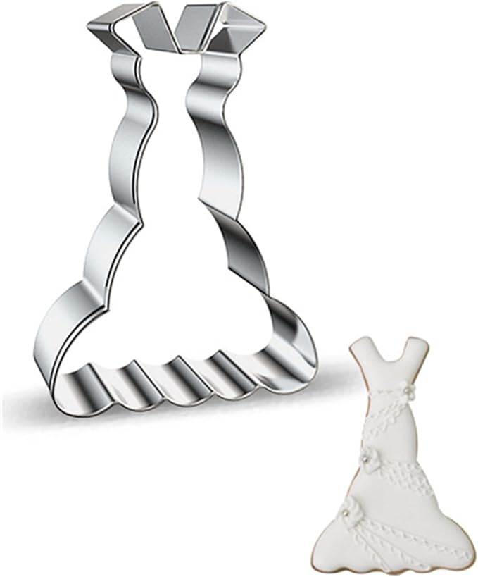 Large Size Dress Shaped Cookie Cutter, Stainless Steel Sleeveless Mermaid - Image 6