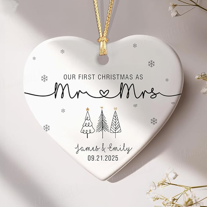 GABITA Personalized First Christmas Married Keepsake, First Christmas Married - Image 5