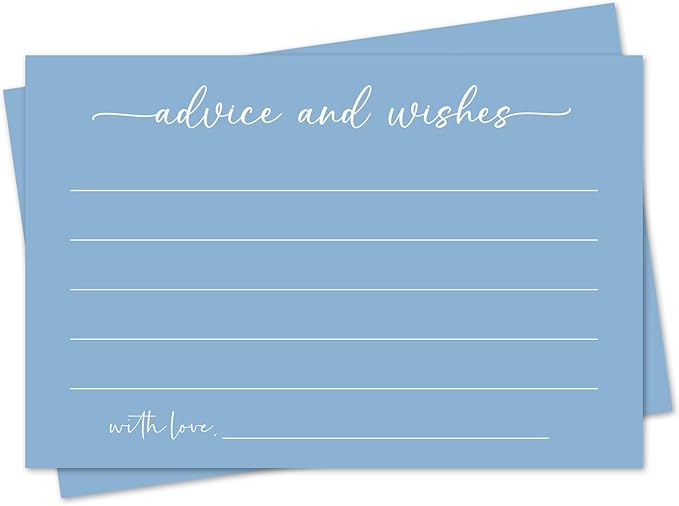Bule Advice and Wishes Card, Advice Cards by mermermu