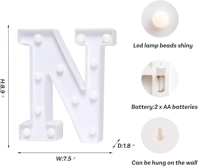 Foaky LED Letter Lights Sign Marquee Light Up Letters Sign - Image 3