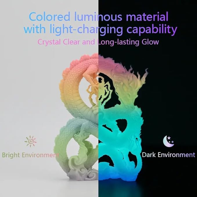FLASHFORGE Glow in The Dark Rapid PLA Filament 1.75mm, Luminous Melody Fast - Image 3