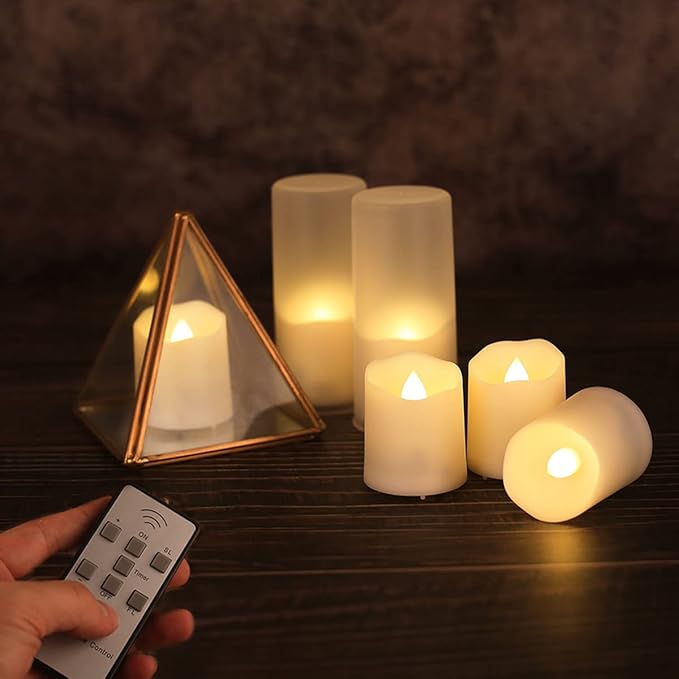FREEPOWER Rechargeable Flameless Flickering Tea Light Candles Remote Control - Image 5