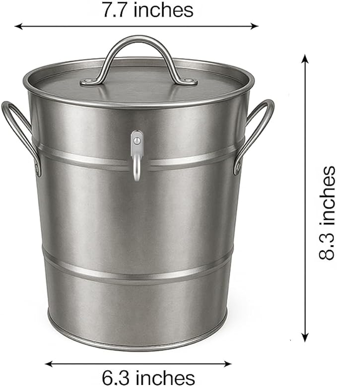 Insulated Ice Bucket with Lid Scoop Handle - Image 2