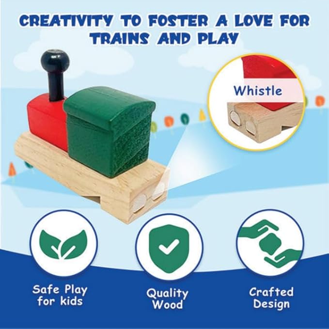 Podzly 12 Pack of Wooden Train Whistles - Image 4