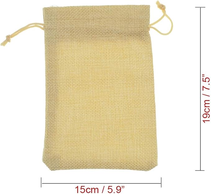 20Pcs Burlap Bags with Drawstring, Linen Gift Bags Jewelry Pouches Sacks - Image 9