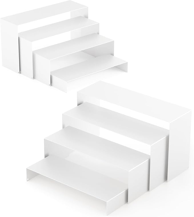 Black Matte Metal Display Stand, Metal Rectangular Display Shelf by NEETBU