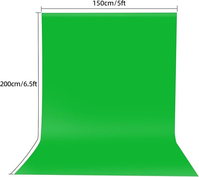 HEMMOTOP Green Screen Backdrop, 5x6.5 ft Photography Chroma Key Greenscreen - Image 8