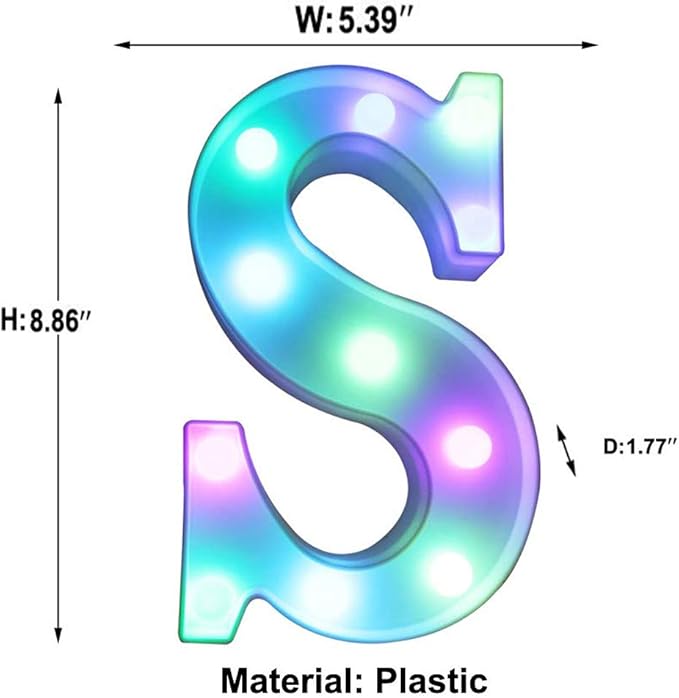 Pooqla Colorful Marquee Letters LED Light Up Letters - Image 5