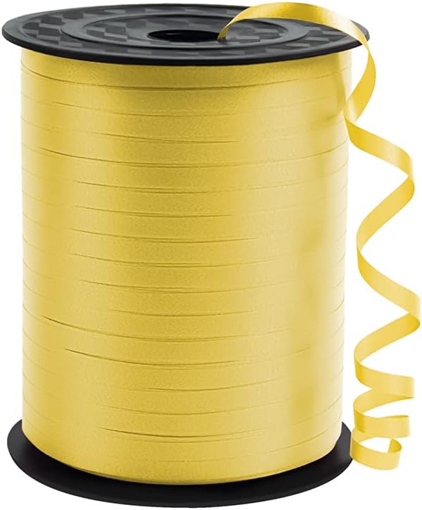 KMER LIFE Premium Yellow Curling Ribbon, 1/5" Wide x 500 Yards Christmas by KMERLIFE