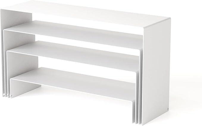Black Matte Metal Display Stand, Metal Rectangular Display Shelf - Image 5