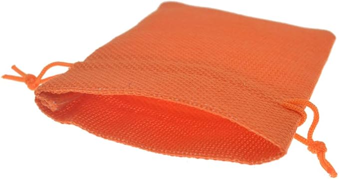 20Pcs Orange Burlap Gift Bags - Image 5