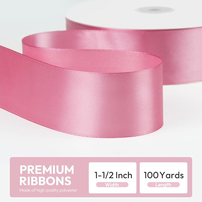 1-1/2" x 100 Yards Satin Ribbon - Image 2