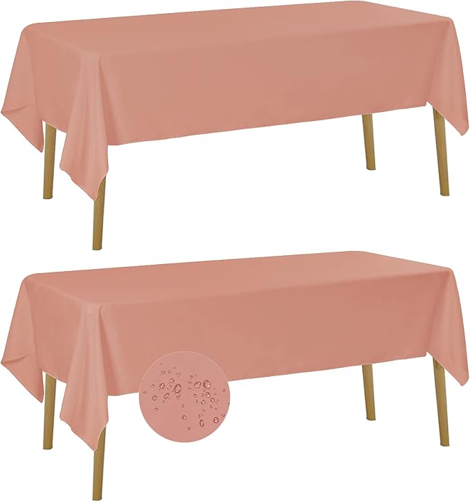 Fokitut 2 Pack Waterproof Rectangle Tablecloth, 60x84 Inch, Stain Resistant and by BalsaCircle