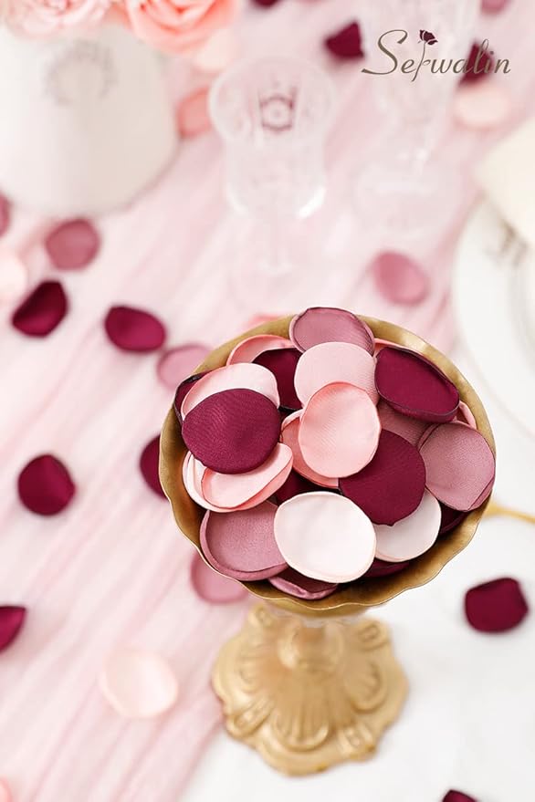 Serwalin 300pcs Silk Rose Petals Artificial Flower Petals - Image 5