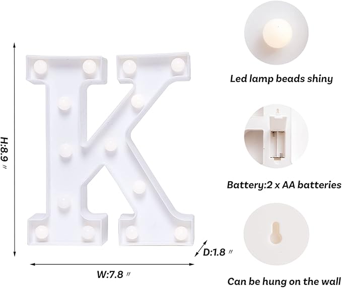 Foaky LED Letter Lights Sign Marquee Light Up Letters Sign - Image 3