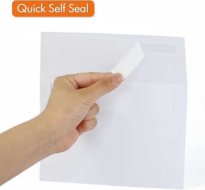 A7 Printable White Envelopes 5x7 100 Pack Quick Self Seal, - Image 4