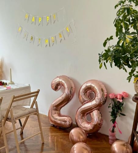 Rose Gold 40 Inch Big Number Balloon Birthday Decoration, Number 2 Helium - Image 7