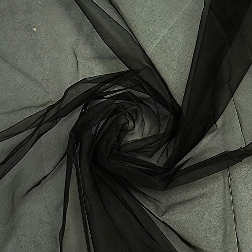 VDS Black Organza Fabric, 5 Yards Continuous, 45” Wide, Wedding Party - Image 8