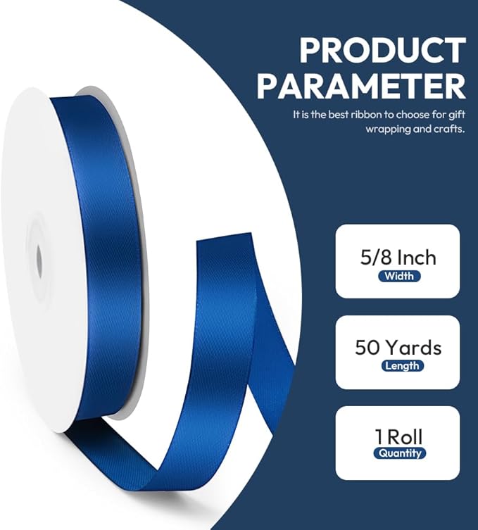 5/8" x 50 Yards Satin Ribbon - Image 2