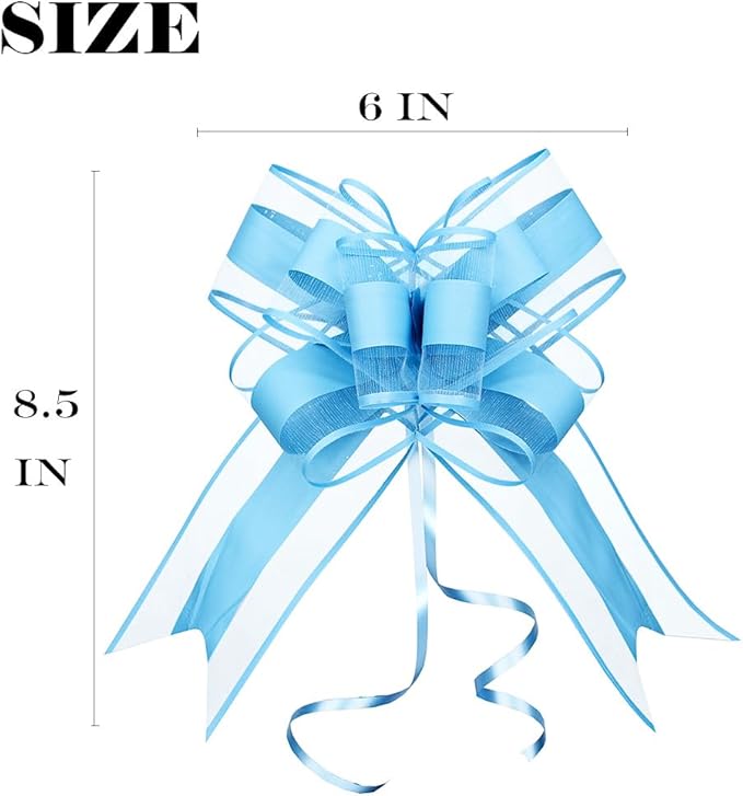 WEWILUCK Gift Wrap Bows Big, Flower Bouquet, Pull Bows - Image 4