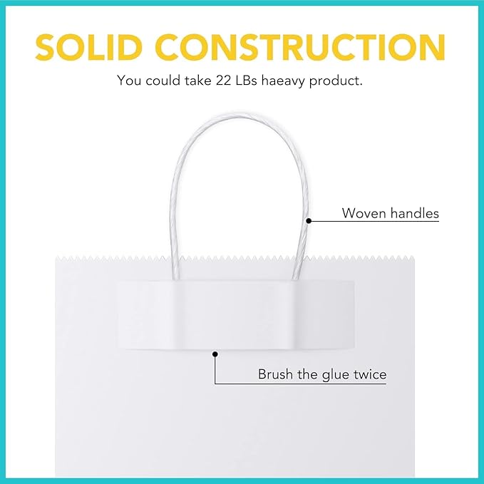 GSSUSA 16x6x12 Inches Large Paper Bags - Image 4