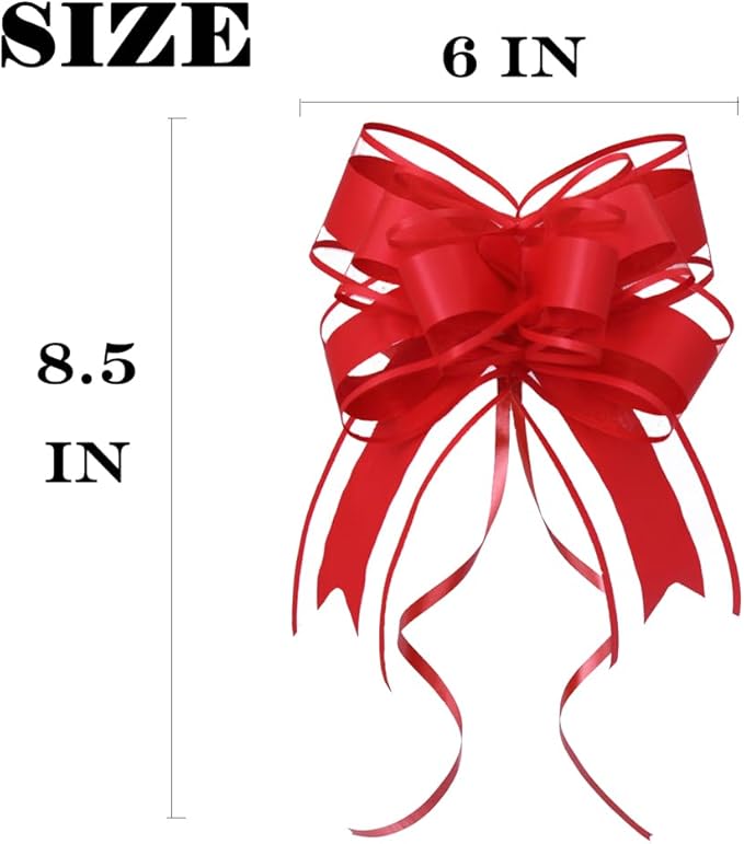 Pull Bows for Gift Wrapping – 15-Pack Red Gift bows, Waterproof DIY Bow for - Image 3
