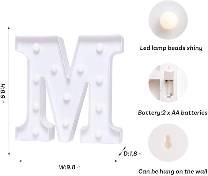 Foaky LED Letter Lights Sign Marquee Light Up Letters Sign - Image 3