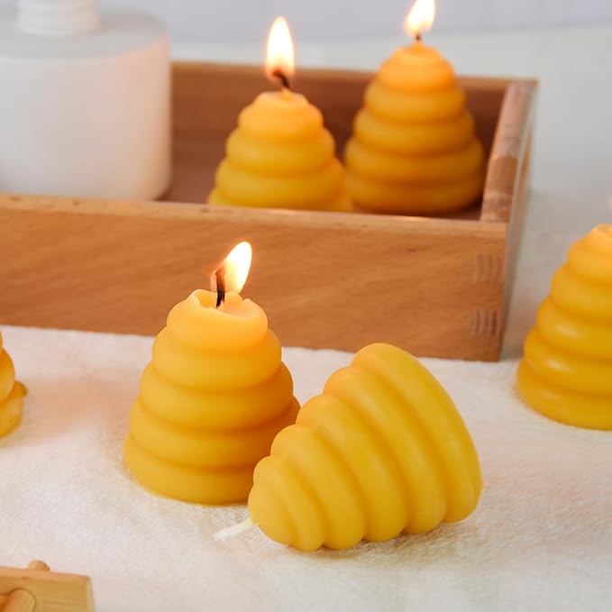Pack of 12 Beeswax Votive Candles - Image 4