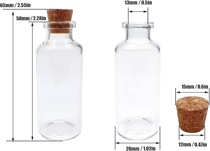 160 Pack 20 ML Glass Bottles - Image 2