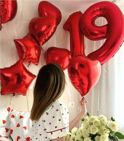 Number Balloon 40 Inch Red 9 Balloon, Large Numbers 9 9th Decorations - Image 3