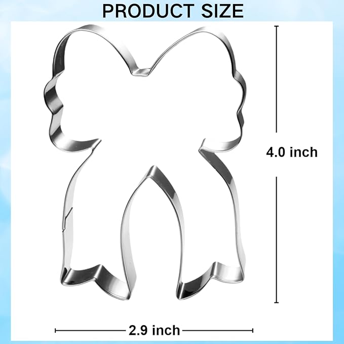 Bow Cookie Cutter with Long Ribbon- 4 Inch - Image 6