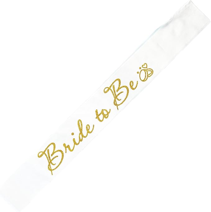White Bride to Be Sash for Bridal Shower Bachelorette Party Wedding Hen Party - Image 5