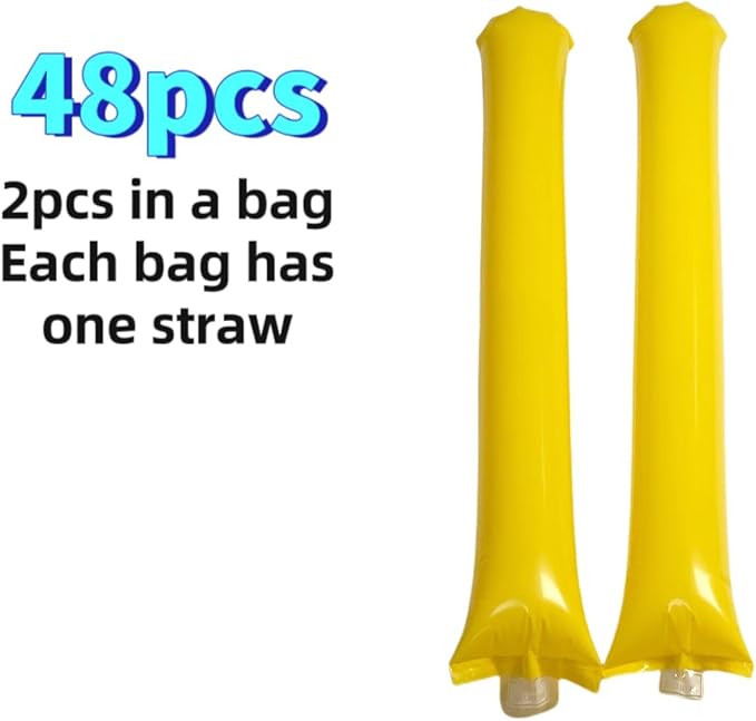 48pcs Round Head Boom Sticks Thunder Sticks Cheering Sticks Team Spirit Plastic - Image 2