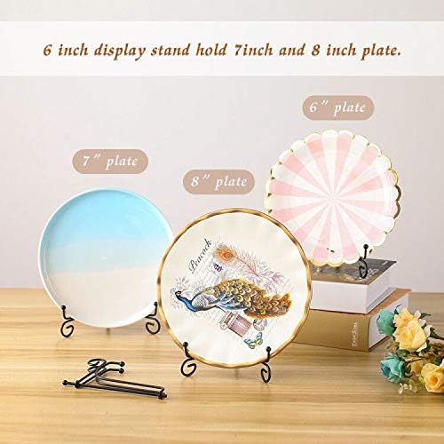 6"Iron Display Stand, Displays Picture Frames, Decorative Plates, Tablets and - Image 4