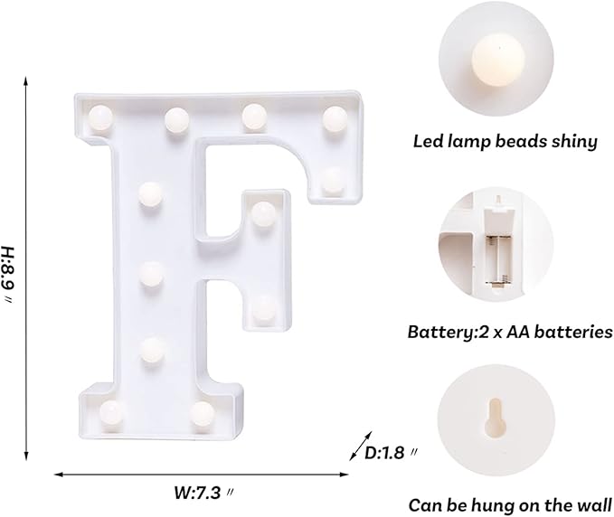 Foaky LED Letter Lights Sign Marquee Light Up Letters Sign - Image 3