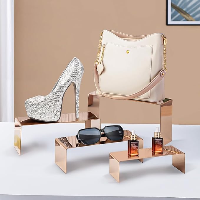 4 Pcs Stainless Steel Display Risers, Display Stand - Image 5