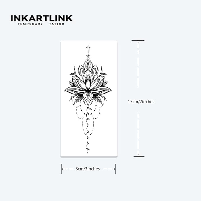 INKARTLINK Tattoo Tech, 2 Sheets Large Semi Permanent Tattoo, Adult Art Design - Image 4