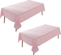 Craft And Party 2 Pack Rectangle Tablecloth, 60 x 102 Inch Pink Tablecloth by CraftAndParty