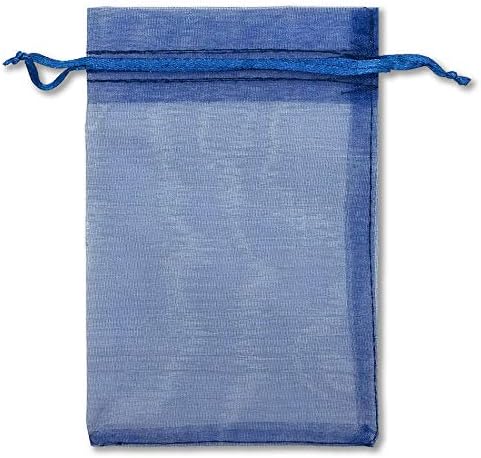 TheDisplayGuys 100-Pack 3x4 Navy Blue Sheer Organza Gift Bags - Image 4